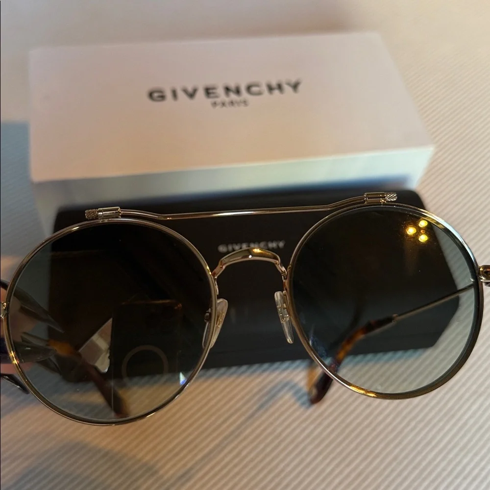 Givenchy Gold Frame Round Sunglasses - Picture 2 of 13